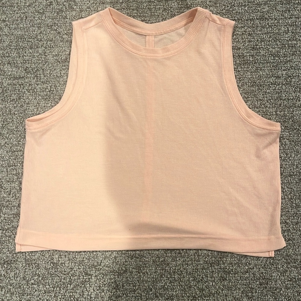 Peach Cropped Tank Top